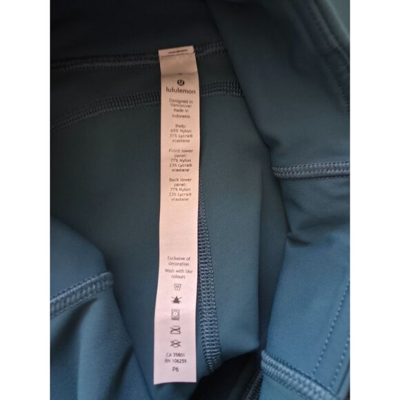 Lululemon All The Right Places Crop II Teal Athletic Leggings Women's Sz 2 - Picture 9 of 10